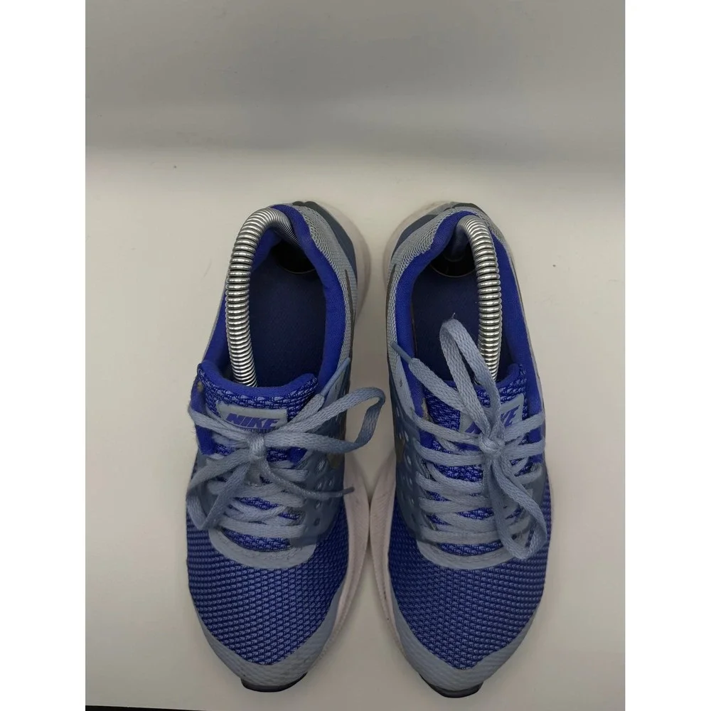 Nike Downshifter 7 Running Shoes Kids 4Y Blue Grey Good 869972-400 Mesh Sneaker